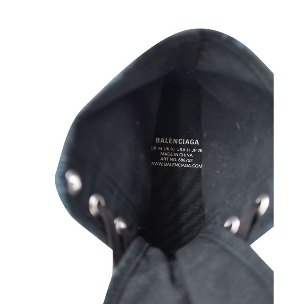 Balenciaga Paris High Top Sneakers in Black Canvas - Picture 8 of 10